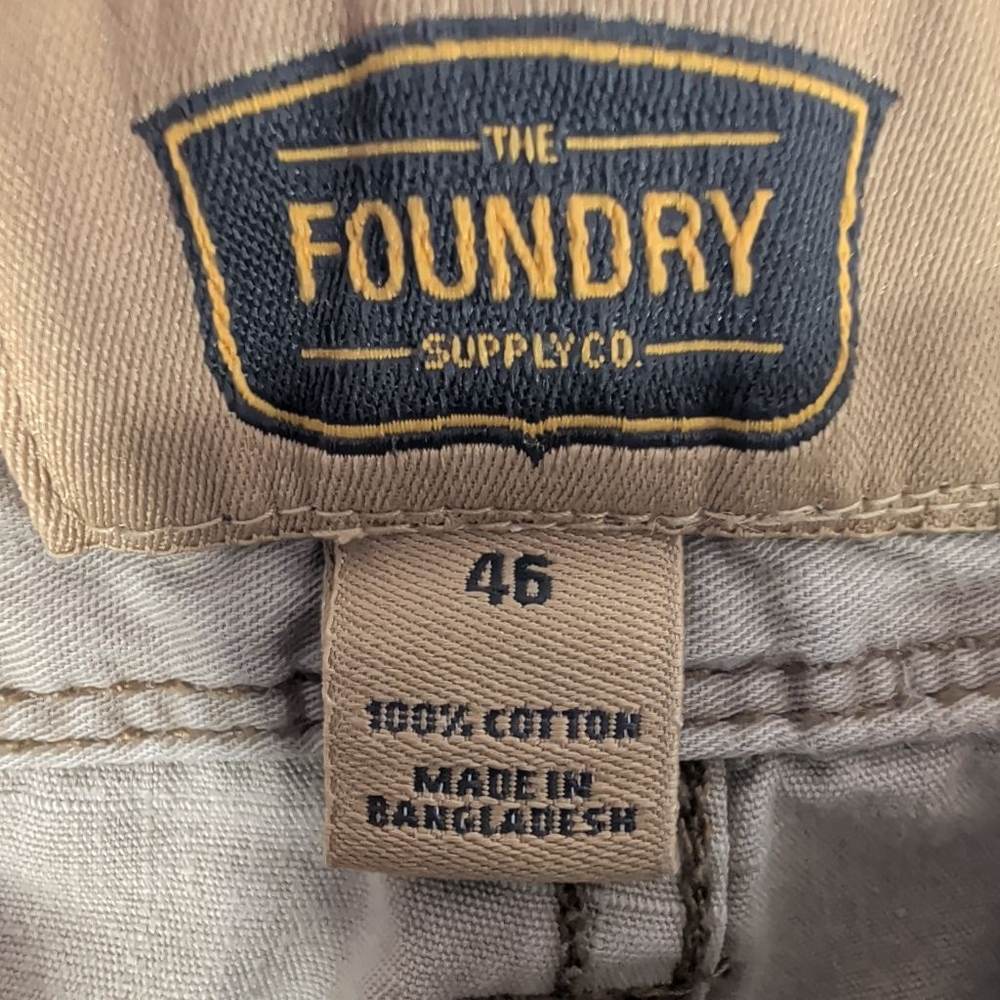 Men's The Foundry Supply Co. Cargo Shorts Waist 46 Beige Brown Camo - Picture 6 of 7